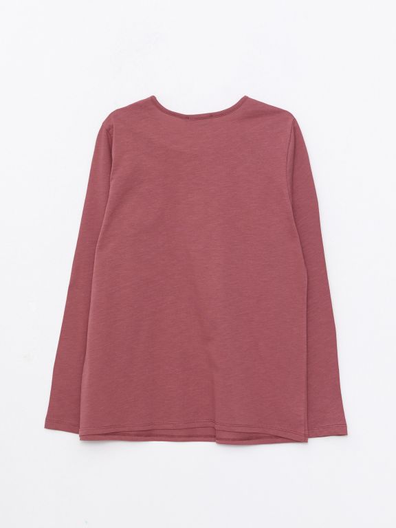 Crew Neck Regular Long Sleeve Cotton Women's T-shirt
