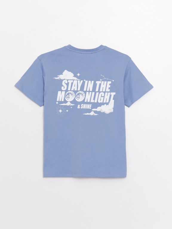 Crew Neck Printed Short Sleeve Women's T-shirt