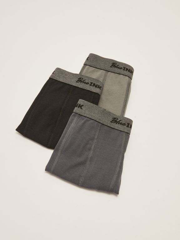 Standard Fit Elastic Fabric Men's Boxer 3-Pack