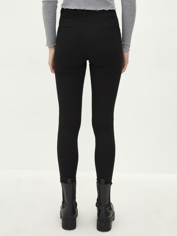 High Waisted Super Skinny Pocket Detailed Rodeo Women's Denim Trousers