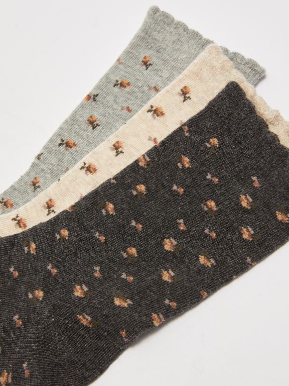 Floral Women's Crew Socks 3-Pack