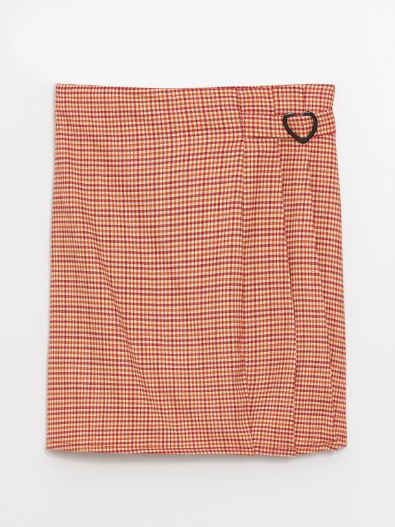 Elastic Waist Crowbar Pattern Girl Skirt