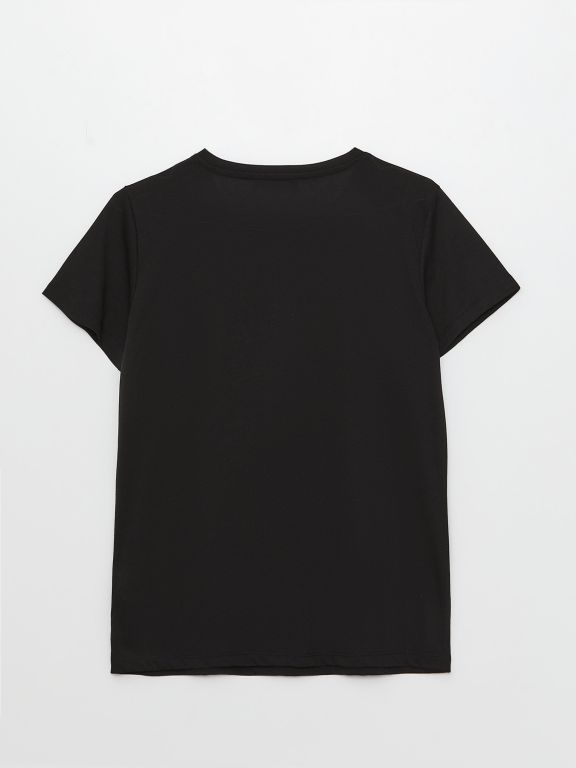 Crew Neck Printed Short Sleeve Women's T-shirt