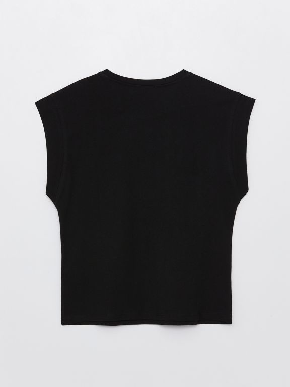 Crew Neck Printed Short Sleeve Women's T-shirt