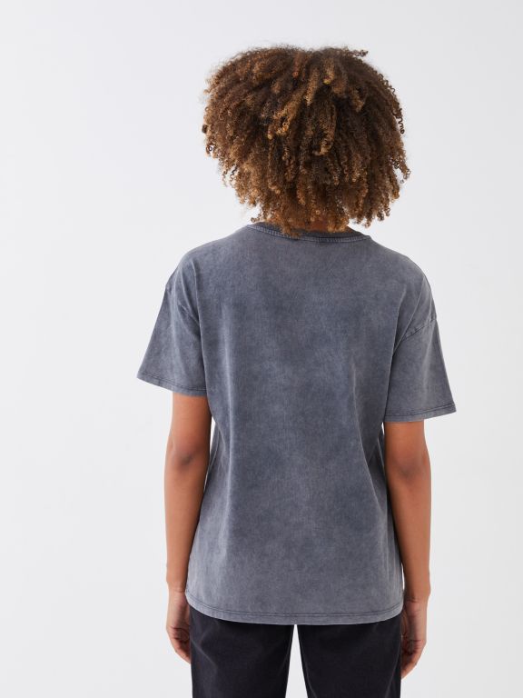 Crew Neck Printed Short Sleeve Women's T-shirt