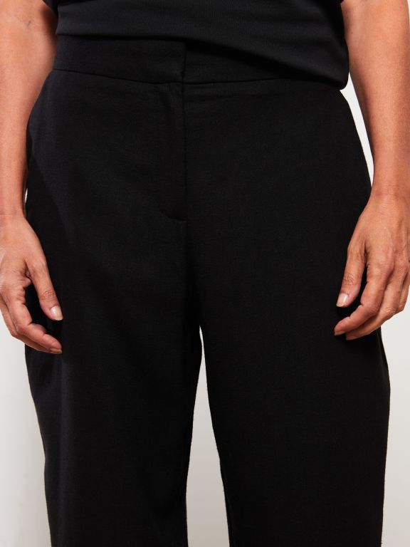 Elastic Waist Relaxed Fit Regular Women's Trousers