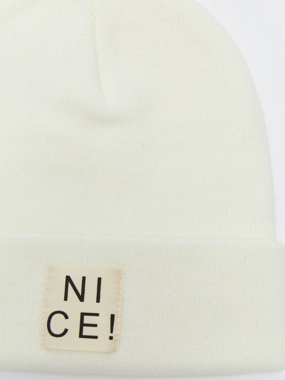 Label Printed Women's Tricot Beret