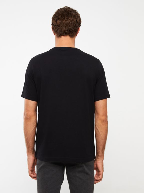 Crew Neck Short Sleeve Combed Cotton Men's T-shirt