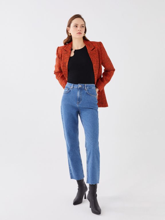 Women's Standard Fit Regular Denim Trousers