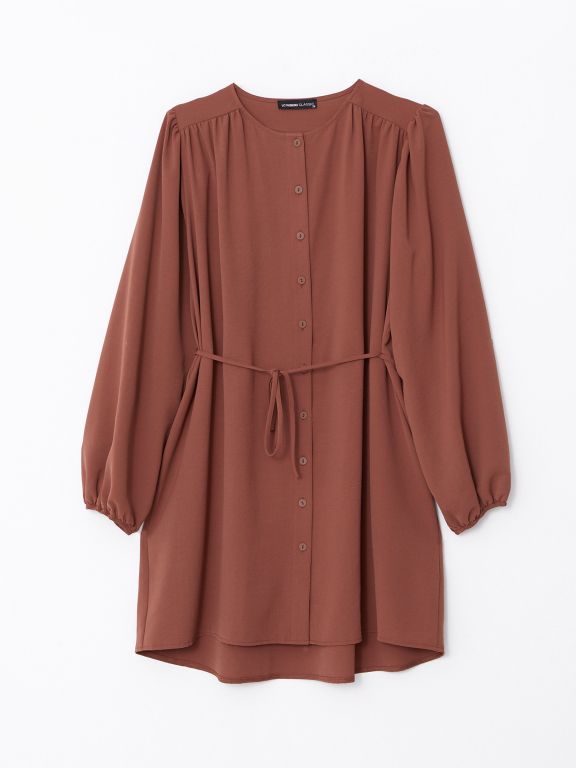 Crew Neck Regular Long Sleeve Women's Tunic