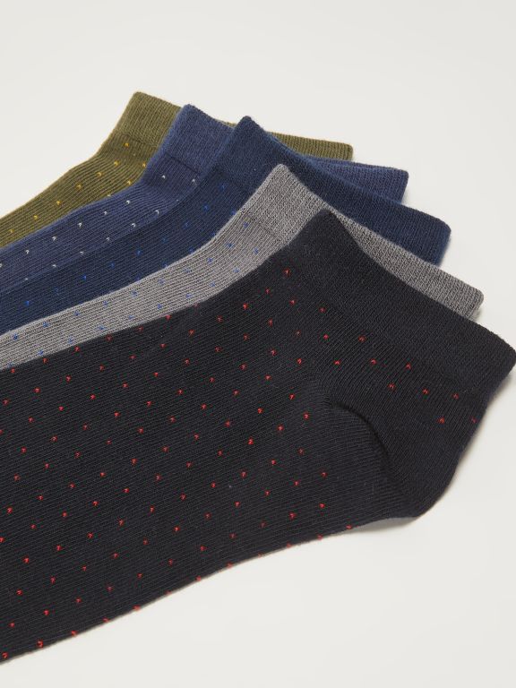 Patterned Men's Booties Socks 5 Pack