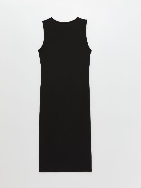 Crew Neck Straight Strap Women's Dress