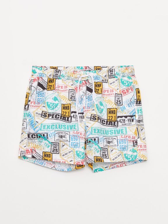 Short Pattern Men's Swimwear