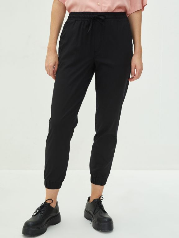 Elastic Waist Regular Pocket Detailed Women's Jogger Trousers