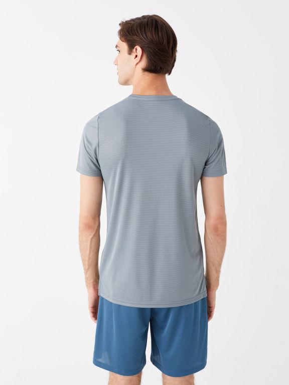 Crew Neck Short Sleeve Men's Sports T-Shirt