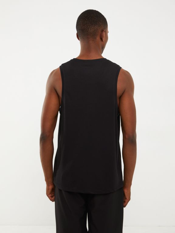 Crew Neck Printed Men's Sleeveless T-Shirt