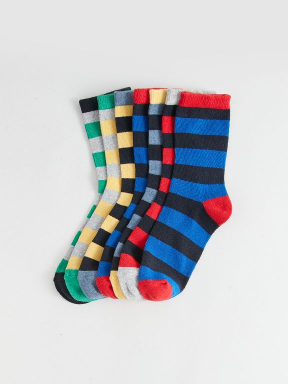 Striped Boy Socks 7 Pieces