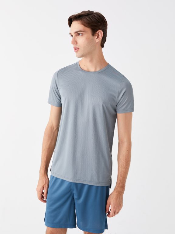 Crew Neck Short Sleeve Men's Sports T-Shirt