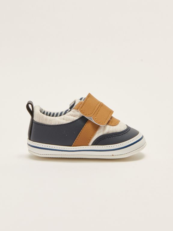 Cotton Lined Velcro Closure Baby Boy Pre-Toddler House Shoes