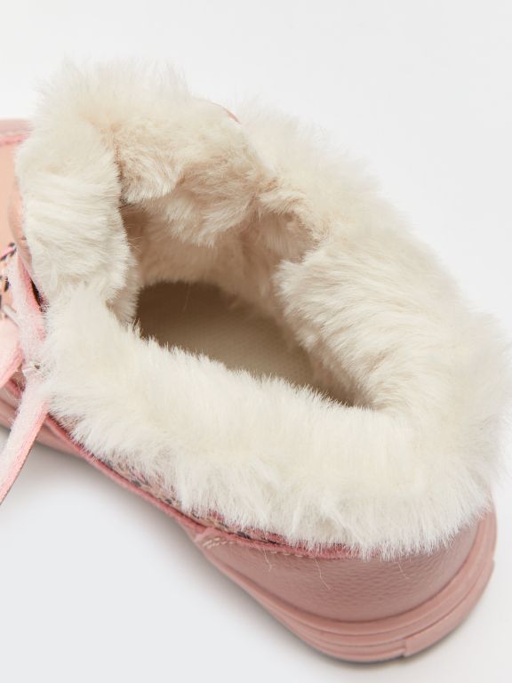 Printed Hook and Loop Baby Girl Boots