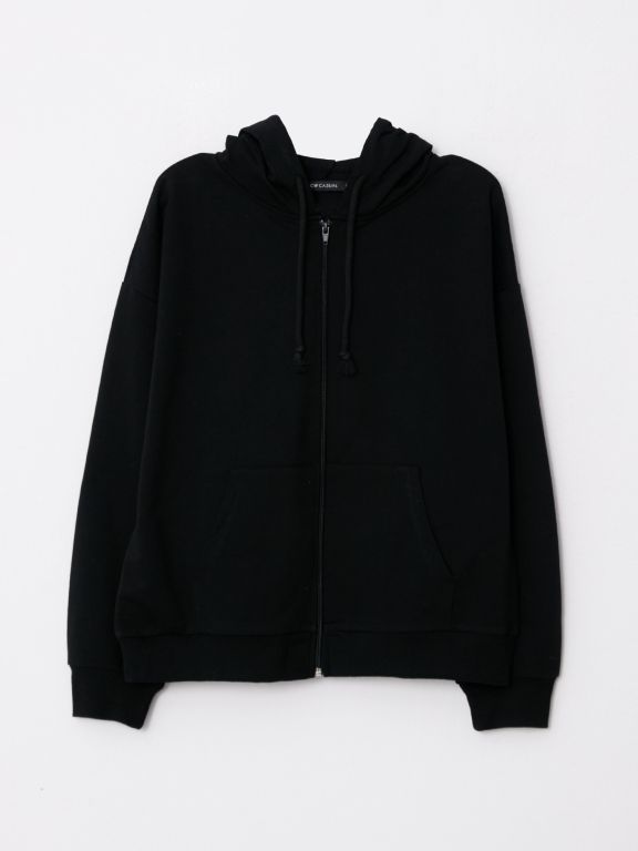 Hooded Regular Long Sleeve Women's Sports Cardigan