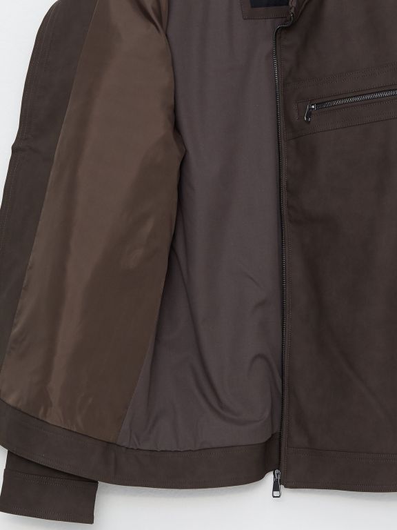 Standard Fit Turtle Neck Men's Faux Leather Jacket