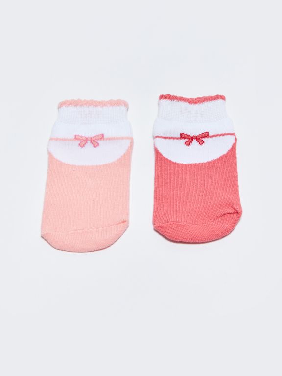 Baby Girl Booties Socks 2 Pack
