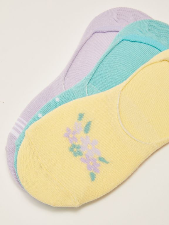 Patterned Women's No-show Socks 3-Pack