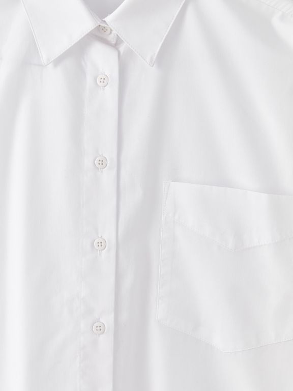 Shirt Collar Straight Long Sleeve Poplin Women's Tunic