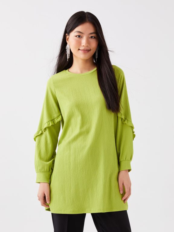 Crew Neck Regular Long Sleeve Women's Tunic