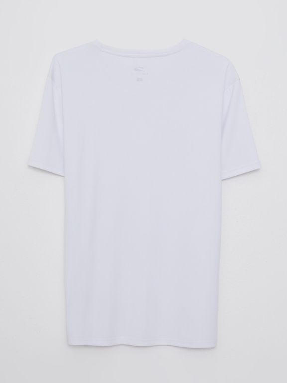 Crew Neck Short Sleeve Printed Men's Sports T-shirt