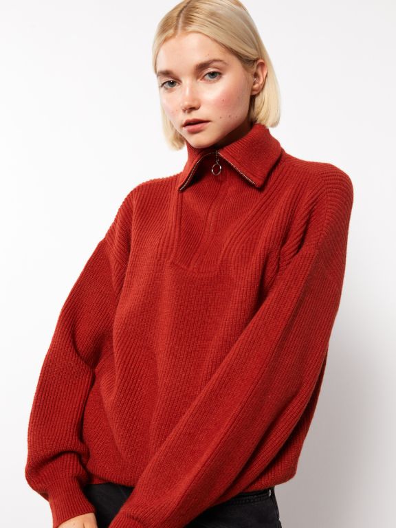 Turtle Neck Regular Long Sleeve Women's Tricot Sweater