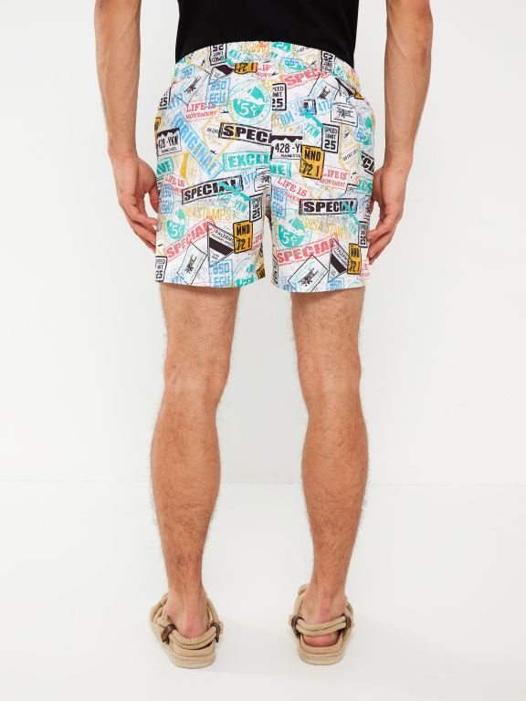 Short Pattern Men's Swimwear