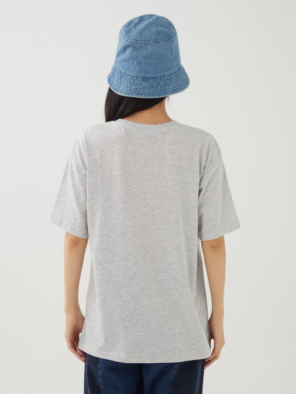 Crew Neck Printed Short Sleeve Oversized T-Shirt