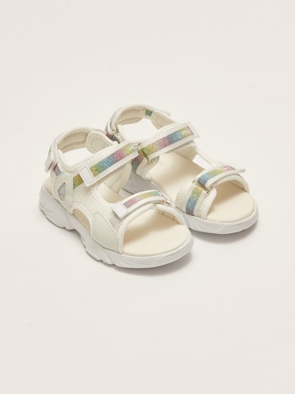 Girls Sandals With Double Straps Velcro