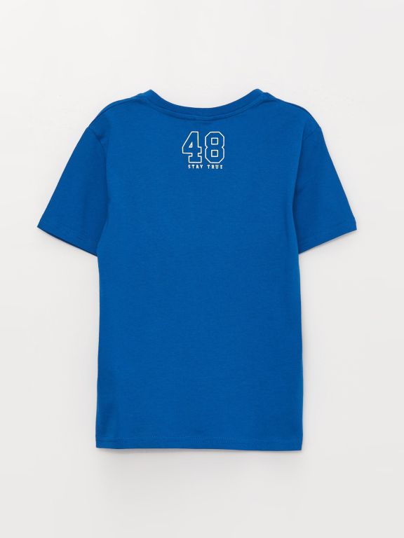 Crew Neck Printed Short Sleeve Boy T-Shirt