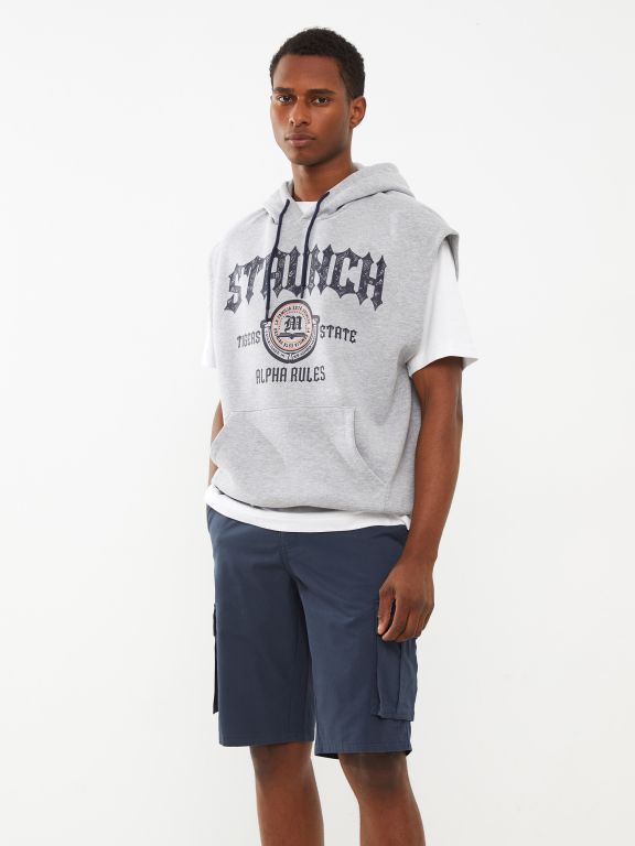 Standard Fit Mens Gabardine Cargo Shorts