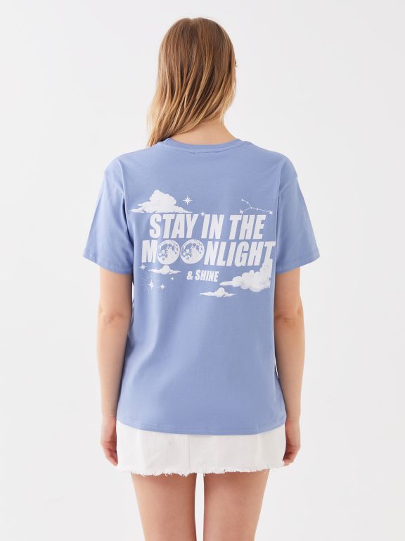 Crew Neck Printed Short Sleeve Women's T-shirt