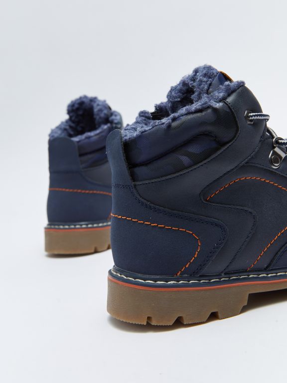 Lace-Up and Zipper Boys Boots
