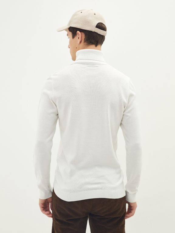 Turtleneck Long Sleeve Thin Men's Tricot Sweater