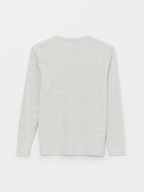 Crew Neck Long Sleeve Printed Men's Sweatshirt