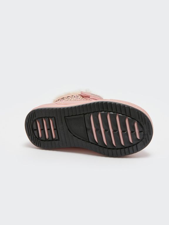 Printed Hook and Loop Baby Girl Boots