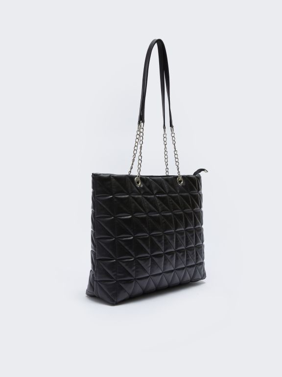 Leather Look Quilted Detailed Women's Shoulder Bag