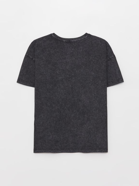 Crew Neck Printed Short Sleeve Women's T-shirt