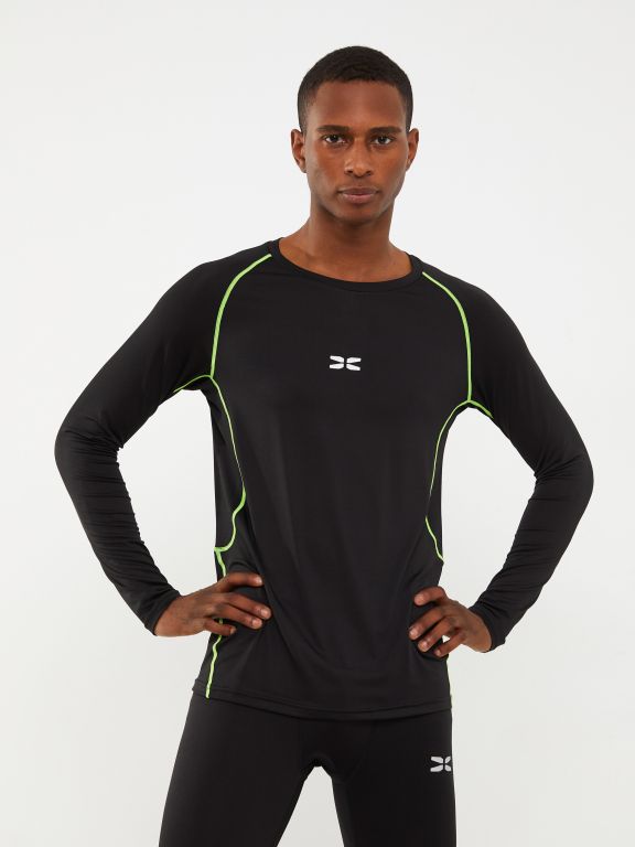 Crew Neck Long Sleeve Men's Sports T-Shirt