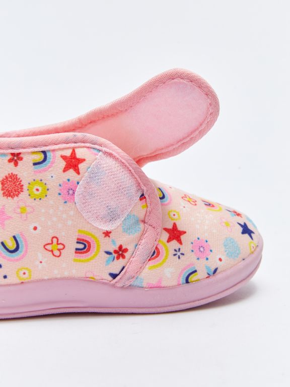 Printed Velcro Closure Baby Girl Panduf