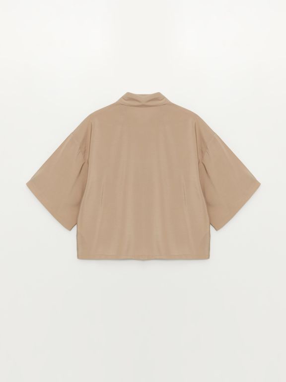 Plain Short Sleeve Oversize Women's Shirt