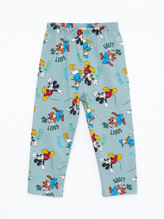 Polo Neck Long Sleeve Disney Printed Baby Boy Pajama Set