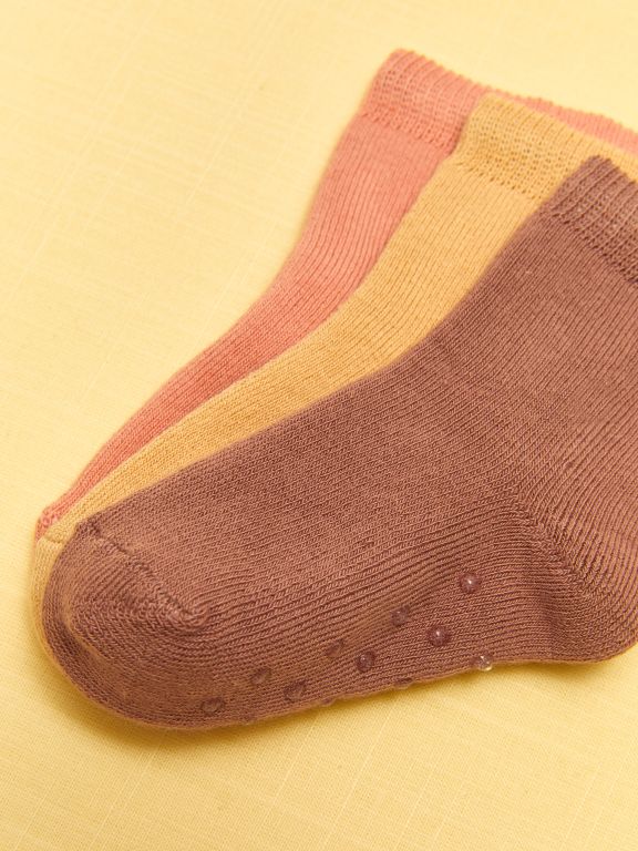 Basic Baby Girl Towel Socket Socks 3-Pack