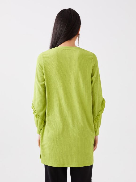 Crew Neck Regular Long Sleeve Women's Tunic